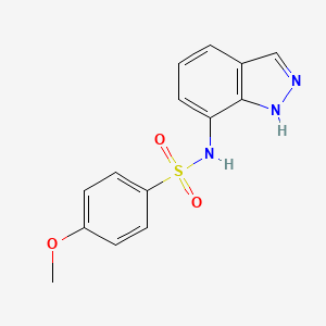 molecular formula C14H13N3O3S B5979362 N-(1H-indazol-7-yl)-4-methoxybenzenesulfonamide 
