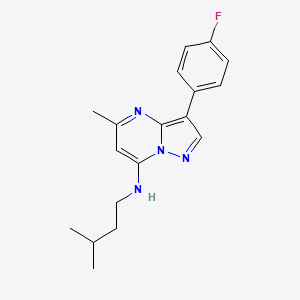molecular formula C18H21FN4 B5979443 3-(4-fluorophenyl)-5-methyl-N-(3-methylbutyl)pyrazolo[1,5-a]pyrimidin-7-amine 