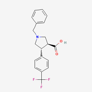 (3S,4R)-1-benzyl-4-(4-(trifluoromethyl)phenyl)pyrrolidine-3-carboxylic acid