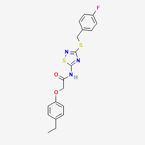 molecular formula C19H18FN3O2S2 B5979453 2-(4-ethylphenoxy)-N-{3-[(4-fluorobenzyl)sulfanyl]-1,2,4-thiadiazol-5-yl}acetamide 