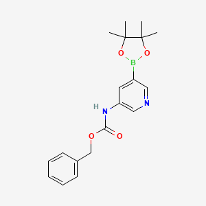 Benzyl (5-(4,4,5,5-tetramethyl-1,3,2-dioxaborolan-2-yl)pyridin-3-yl)carbamate