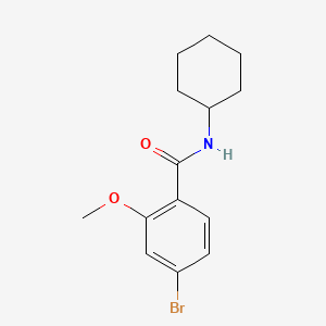 molecular formula C14H18BrNO2 B597948 4-Bromo-N-cyclohexyl-2-methoxybenzamide CAS No. 1257665-02-3