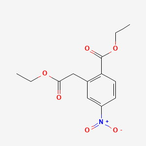 molecular formula C13H15NO6 B597957 Ethyl 2-(2-ethoxy-2-oxoethyl)-4-nitrobenzoate CAS No. 1253790-99-6