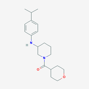 molecular formula C20H30N2O2 B5979570 N-(4-isopropylphenyl)-1-(tetrahydro-2H-pyran-4-ylcarbonyl)-3-piperidinamine 