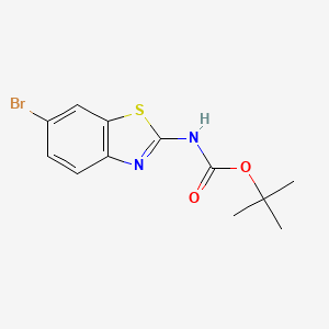 molecular formula C12H13BrN2O2S B597958 tert-Butyl (6-bromobenzo[d]thiazol-2-yl)carbamate CAS No. 1244041-71-1
