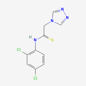 molecular formula C10H8Cl2N4S B597966 Imibenconazole-des-benzyl CAS No. 199338-48-2
