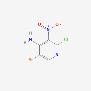 molecular formula C5H3BrClN3O2 B597971 5-Bromo-2-chloro-3-nitropyridin-4-amine CAS No. 1334136-60-5