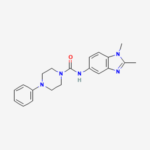 molecular formula C20H23N5O B5979734 N-(1,2-dimethyl-1H-benzimidazol-5-yl)-4-phenylpiperazine-1-carboxamide 