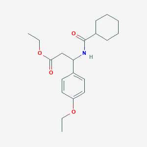 molecular formula C20H29NO4 B5979751 ETHYL 3-(CYCLOHEXYLFORMAMIDO)-3-(4-ETHOXYPHENYL)PROPANOATE 