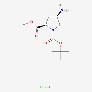 (2R,4R)-1-tert-Butyl 2-methyl 4-aminopyrrolidine-1,2-dicarboxylate hydrochloride