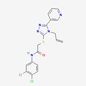 molecular formula C18H15Cl2N5OS B5979806 N-(3,4-dichlorophenyl)-2-{[4-(prop-2-en-1-yl)-5-(pyridin-3-yl)-4H-1,2,4-triazol-3-yl]sulfanyl}acetamide 