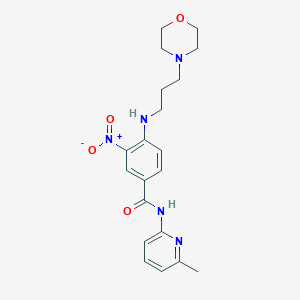 molecular formula C20H25N5O4 B5979908 N-(6-methylpyridin-2-yl)-4-(3-morpholin-4-ylpropylamino)-3-nitrobenzamide 