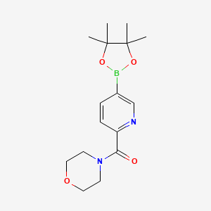 molecular formula C16H23BN2O4 B598006 Morpholino(5-(4,4,5,5-tetramethyl-1,3,2-dioxaborolan-2-yl)pyridin-2-yl)methanone CAS No. 1201644-47-4