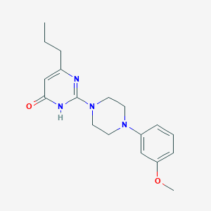 molecular formula C18H24N4O2 B5980094 2-[4-(3-methoxyphenyl)piperazin-1-yl]-6-propylpyrimidin-4(3H)-one 