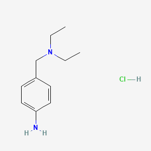 molecular formula C11H19ClN2 B598011 4-((Diethylamino)methyl)aniline hydrochloride CAS No. 1204811-84-6