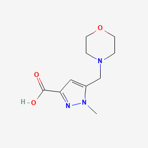 molecular formula C10H15N3O3 B598013 1-methyl-5-(4-morpholinylmethyl)-1H-Pyrazole-3-carboxylic acid CAS No. 1198439-06-3