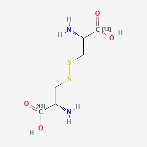 molecular formula C6H12N2O4S2 B598019 (2R)-2-Amino-3-[[(2R)-2-amino-2-hydroxycarbonylethyl]disulfanyl](113C)propanoic acid CAS No. 136743-62-9