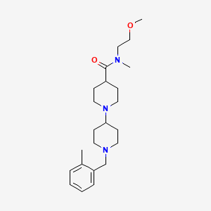 molecular formula C23H37N3O2 B5980210 N-(2-methoxyethyl)-N-methyl-1-[1-[(2-methylphenyl)methyl]piperidin-4-yl]piperidine-4-carboxamide 