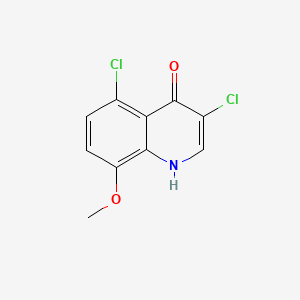 molecular formula C10H7Cl2NO2 B598022 3,5-Dichloro-8-methoxyquinolin-4(1H)-one CAS No. 1204811-70-0