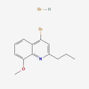 molecular formula C13H15Br2NO B598028 4-Bromo-8-methoxy-2-propylquinoline hydrobromide CAS No. 1204810-15-0