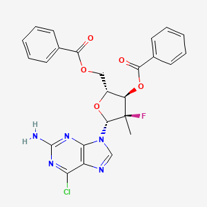 6-Chloro-9-(3,5-di-O-benzoyl-2-deoxy-2-fluoro-2-methyl-beta-D-ribofuranosyl)-9H-purin-2-amine