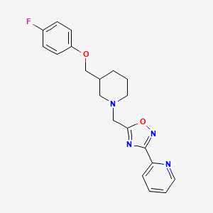 molecular formula C20H21FN4O2 B5980323 2-[5-({3-[(4-fluorophenoxy)methyl]-1-piperidinyl}methyl)-1,2,4-oxadiazol-3-yl]pyridine 