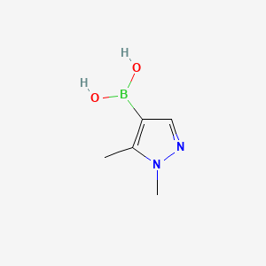 molecular formula C5H9BN2O2 B598033 (1,5-Dimethyl-1H-pyrazol-4-yl)boronic acid CAS No. 1204333-57-2