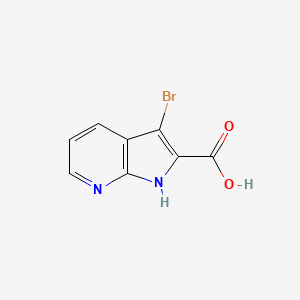 molecular formula C8H5BrN2O2 B598035 1H-Pyrrolo[2,3-b]pyridine-2-carboxylic acid, 3-bromo- CAS No. 1204475-66-0