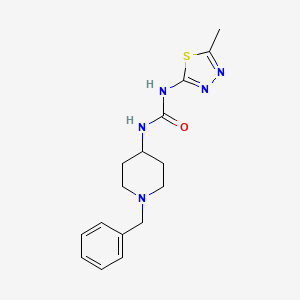 molecular formula C16H21N5OS B5980612 N-(1-benzyl-4-piperidinyl)-N'-(5-methyl-1,3,4-thiadiazol-2-yl)urea bis(trifluoroacetate) 