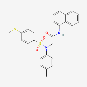 molecular formula C26H24N2O3S2 B5980633 N~2~-(4-methylphenyl)-N~2~-{[4-(methylthio)phenyl]sulfonyl}-N~1~-1-naphthylglycinamide 