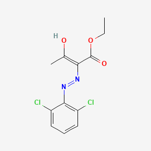 molecular formula C12H12Cl2N2O3 B5980774 ethyl (E)-2-[(2,6-dichlorophenyl)diazenyl]-3-hydroxybut-2-enoate 