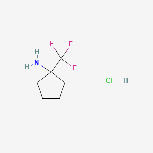 molecular formula C6H11ClF3N B598084 1-(Trifluoromethyl)cyclopentanamine hydrochloride CAS No. 1202865-05-1