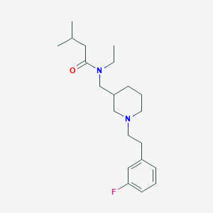 molecular formula C21H33FN2O B5980841 N-ethyl-N-({1-[2-(3-fluorophenyl)ethyl]-3-piperidinyl}methyl)-3-methylbutanamide 