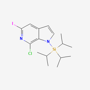 7-Chloro-5-iodo-1-(triisopropylsilyl)-1H-pyrrolo[2,3-c]pyridine