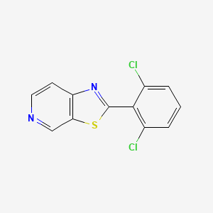 molecular formula C12H6Cl2N2S B598089 2-(2,6-Dichlorophenyl)thiazolo[5,4-c]pyridine CAS No. 1203681-45-1