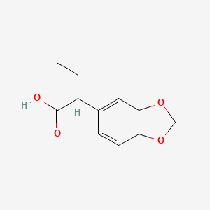 molecular formula C11H12O4 B598093 2-(Benzo[d][1,3]dioxol-5-yl)butanoic acid CAS No. 18798-93-1
