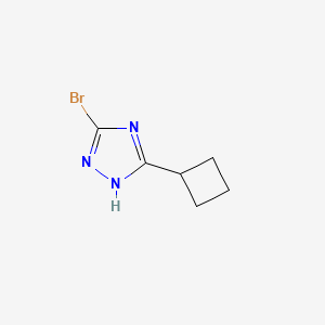 molecular formula C6H8BrN3 B598095 5-Bromo-3-cyclobutyl-1H-1,2,4-triazole CAS No. 1199215-81-0