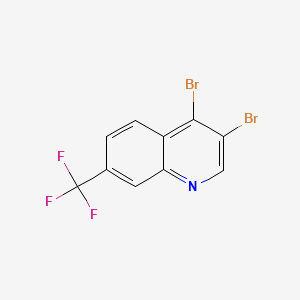 molecular formula C10H4Br2F3N B598098 3,4-Dibromo-7-(trifluoromethyl)quinoline CAS No. 1203579-32-1