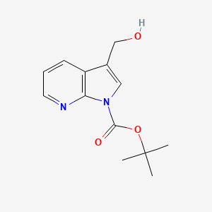 molecular formula C13H16N2O3 B598102 tert-butyl 3-(hydroxymethyl)-1H-pyrrolo[2,3-b]pyridine-1-carboxylate CAS No. 144657-67-0
