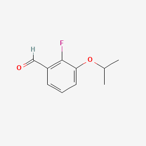 molecular formula C10H11FO2 B598108 2-Fluoro-3-isopropoxybenzaldehyde CAS No. 1204176-39-5