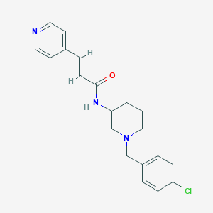 molecular formula C20H22ClN3O B5981253 (E)-N-[1-[(4-chlorophenyl)methyl]piperidin-3-yl]-3-pyridin-4-ylprop-2-enamide 