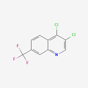 molecular formula C10H4Cl2F3N B598153 3,4-Dichloro-7-(trifluoromethyl)quinoline CAS No. 1203579-58-1