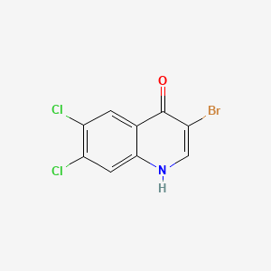 molecular formula C9H4BrCl2NO B598154 3-Bromo-6,7-dichloroquinolin-4(1H)-one CAS No. 1204810-30-9