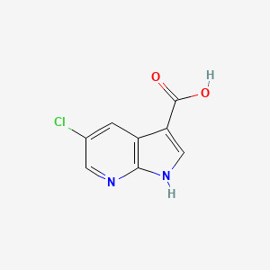 molecular formula C8H5ClN2O2 B598157 5-Chloro-1H-pyrrolo[2,3-b]pyridine-3-carboxylic acid CAS No. 1203498-99-0
