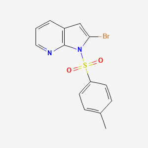 molecular formula C14H11BrN2O2S B598167 2-bromo-1-tosyl-1H-pyrrolo[2,3-b]pyridine CAS No. 1198416-32-8