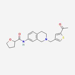 molecular formula C21H24N2O3S B5981695 N-[2-[(5-acetylthiophen-3-yl)methyl]-3,4-dihydro-1H-isoquinolin-7-yl]oxolane-2-carboxamide 