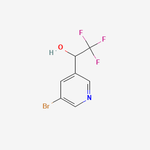 molecular formula C7H5BrF3NO B598188 1-(5-Bromopyridin-3-yl)-2,2,2-trifluoroethanol CAS No. 1204234-60-5