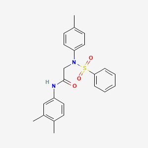 molecular formula C23H24N2O3S B5982038 N~1~-(3,4-dimethylphenyl)-N~2~-(4-methylphenyl)-N~2~-(phenylsulfonyl)glycinamide 