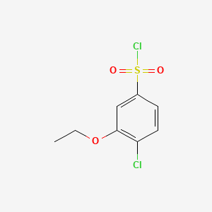 molecular formula C8H8Cl2O3S B598205 4-Chloro-3-ethoxybenzenesulfonyl chloride CAS No. 1202571-18-3