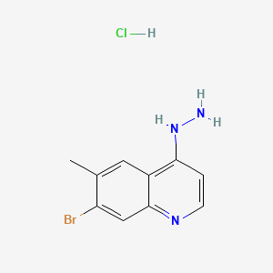 7-Bromo-4-hydrazino-6-methylquinoline hydrochloride